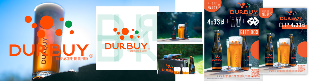 brasseriededurbuy.be Bière naturelle à partager logo visuel branding télécharger