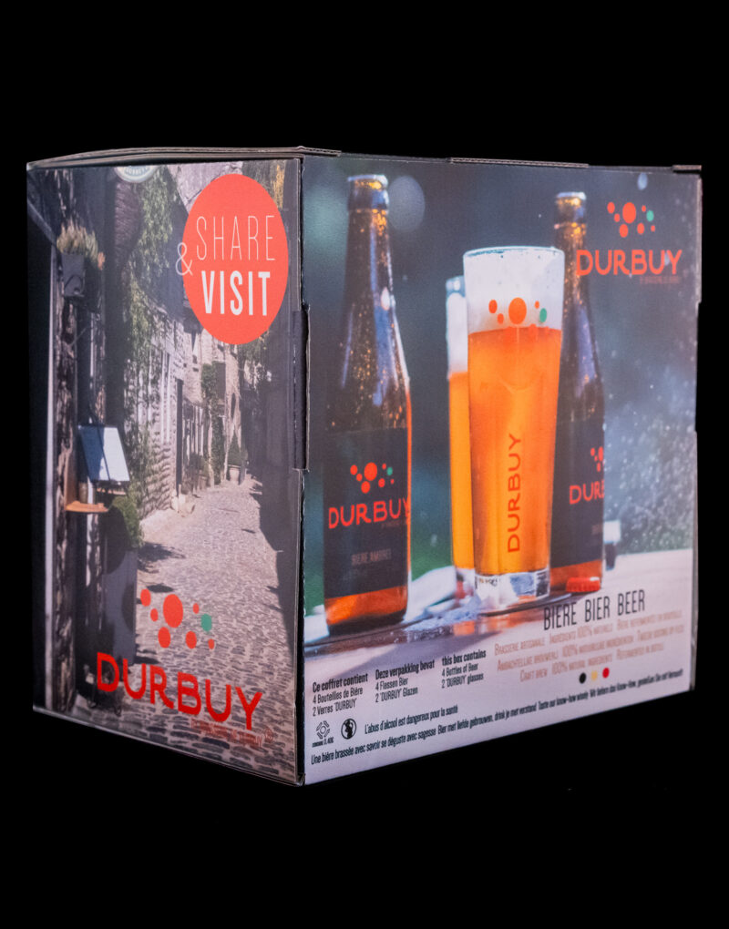 brasseriededurbuy.be Vente boutique-en-ligne Bière Ambrée gift-box cadeau à partager